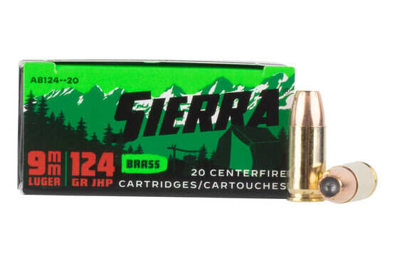 Sierra Bullets Outdoor Master 9mm 124gr Jacketed Hollow Point - Box of 20